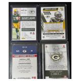 4-Card Packers Star WR Jersey Patch Football Cards (Adams, Nelson, Cobb)