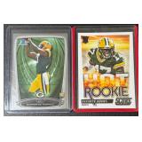 2-Card Davante Adams RC (Packers/Jets/Raiders/Rams) Football Card Lot