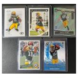5-Card Packers Star RC Football Lot