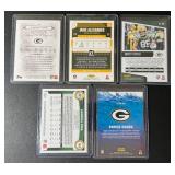 5-Card Packers Star RC Football Lot