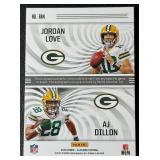 2020 Packers Jordan Love/AJ Dillon Illusions "Rookie Reflections" Dual RPA /15 RC Football Card No. RR4