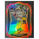 2020 Packers Jordan Love Select Die-Cut RC Premier Level Red Football Card No. 147
