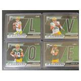 4-Card Packers Jordan Love "Spellbound" Football Card Lot