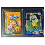 2-Card Packers Star Case Hit SSP Aaron Rodgers & LVN Football Card Lot