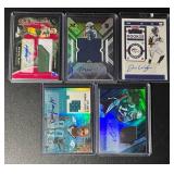 5-Card Packers RPA/Auto Football Card Lot (All players have been on the Packers team at some point in their career)