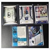 5-Card Packers RPA/Auto Football Card Lot (All players have been on the Packers team at some point in their career)