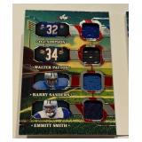 RARE! 12-Player Relic Booklet 1/52025 Lead Glory of the Game 12 Men on the Field #MF-2 w/ Simpson, Payton, Sanders, Smith, Campbell Thomas, Bettis, Bo Jackson, George, James, Allen, Walker