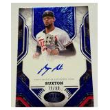 Byron Buxton Blue Auto /99 2025 Topps Prime Performers #PPA-BB Numbered 19/99 Minnesota Twins Baseball Card