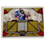 Byron Buxton /199 Gold Relic 2025 Topps Tier One Relics #T1R-BB Numbered 32/199 minnesota Twins Baseball Card