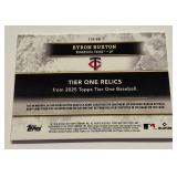 Byron Buxton /199 Gold Relic 2025 Topps Tier One Relics #T1R-BB Numbered 32/199 minnesota Twins Baseball Card