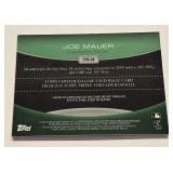 Joe Mauer /18 Relic Green Refractor 2010 Topps Certified Triple Threads #TTR-34 Numbered 2/18 Minnesota Twins Baseball Card