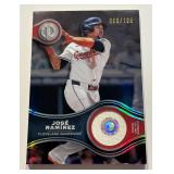 Jose Ramirez /199 Game Used Relic 2025 Topps Stamp of Approval #SOA-JRA Numbered 69/199 Baseball Card