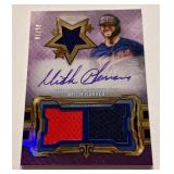 Mitch Garver Triple Relic On-Card Auto /75 2020 Topps Triple Threads Future Phenom #RFPAR-MG Numbered 31/75 Minnesota Twins Baseball Card