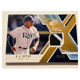 BJ Upton 4-Color Patch /99 2009 Upper Deck SPx Game Patch #GJ-BU Numbered 60/99 Baseball Card