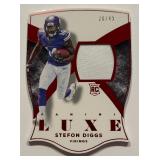 Stefon Diggs RC Relic /49 2015 Luxe #95 Rookie Numbered 28/45 Minnesota Vikings Football Card