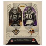 Cris Carter / Chris Olave Dual Relic 2022 Illusions Rookie Idols #RM-OC Minnesota Vikings Football Card