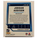 Jordan Addison Relic2024 Donruss #DTH-JAD Minnesota Vikings Football Card