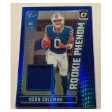 Keon Coleman Relic RC2024 Donruss Optic #RPB-KCN Rookie Phenom Football Card