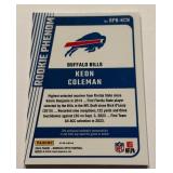 Keon Coleman Relic RC2024 Donruss Optic #RPB-KCN Rookie Phenom Football Card