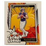 JJ McCarthy RC Bomb Squad Insert 2024 Donruss #5 Rookie Minnesota Vikings Football Card