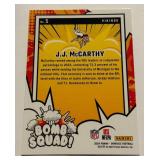 JJ McCarthy RC Bomb Squad Insert 2024 Donruss #5 Rookie Minnesota Vikings Football Card