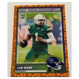 Cam Ward RC Halloween Slime 2025 Score #13 Rookie Football Card