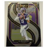 JJ McCarthy RC 2024 Select #134 Rookie Football Card Minnesota Vikings