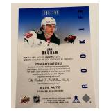 Liam Ohgren Auto RC /199 2025 SPx #138 Blue Auto Numbered 196/199 Rookie Minnesota Wild Hockey Card