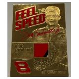 Dale Earnhardt Jr. Race Used Relic 23kt Gold Limited Edition Feel The Speed NASCAR Card