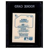 Kirby Puckett RC Mini Sticker 1985 Tfleer #122 Rookie Minnesota Twins Baseball Card