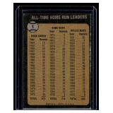 Babe Ruth / Hank Aaron / Willie Mays 1973 Topps All-Time Home Run Leaders #1 Vintage Baseball Card