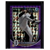 Tatik Skubal /250 Purple Refractor 2025 Bowman Chrome #95 Numbered 9/250 Baseball Card