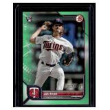 Joe Ryan /399 Green RC 2022 Bowman #56 Numbered 212.399 Rookie Baseball Card