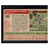 1955 Topps Don Zimmer RC #92 Rookie Vintage Baseball Card