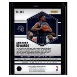 Anthony Edwards RC 2021 Mosaic NBA Debut #261 Rookie Minnesota Timberwolves Basketball Card