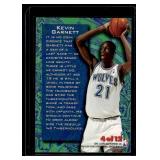 Kevin Garnett RC 1996 Fleer Metal Tempered Steel #4 Rookie Insert Minnesota Timberwolves Basketball Card