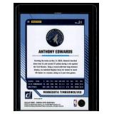 Anthony Edwards 2025 Donruss Optic Silver Solo Prizm #31 Minnesota Timberwolves Basketball Card