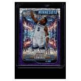 Anthony Edwards /299 Refractor 2025 Topps Chrome Numbered 10/299 Minnesota Timberwolves Basketball Card