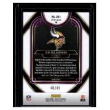 Xavier Rhodes Rare Dragon Scales /81  2024 Select Prizm #201 Numbered 48/81 Minnesota Vikings Football Card