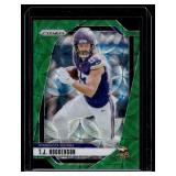TJ Hockenson /75 Green 2024 Prizm #188 Nubered 36/75 Minnesota Vikings Football Card