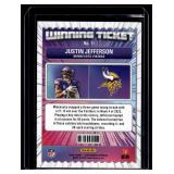 Justin Jefferson Disco Insert 2023 Contenders Winning Ticket #11 Minnesota Vikings Football Card