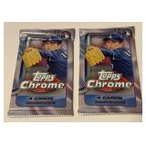 2 Packs 2025 Topps Chrome Baseball Cards