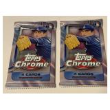 2 Packs 2025 Topps Chrome Baseball Cards