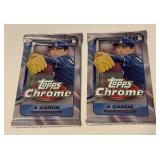 2 Packs 2025 Topps Chrome Baseball Cards