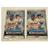 2 Packs 2022 Bowman Chrome Baseball Cards