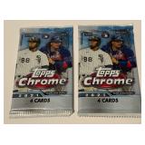 2 Packs 2021 Topps Chrome Baseball Cards
