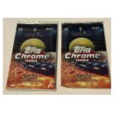 2 Packs 2021 Topps Chrome Tenniss Cards