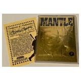 Mickey Mantle 23kt Gold Limited Edition Baseball Card