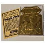 Nolan Ryan 23kt Gold Limited Edition baseball Card