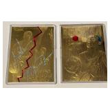 Michael Jordan / Scottie Pippen / Dennis Rodman 23kt Gold Limited Edition Chicago Bulls Basketball Cards